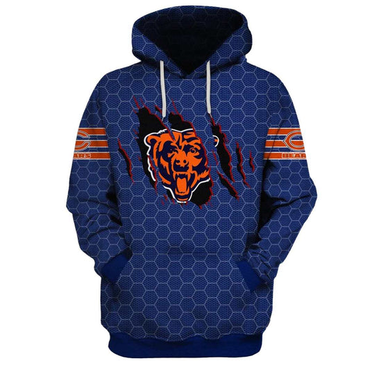Chicago Bears Logo Fuks Given AOP Hoodie -  Moonbestprint