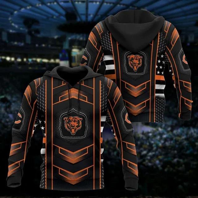 Chicago Bears Logo NFL 3D Hoodie 2, NFL Hoodie Moonbestprint