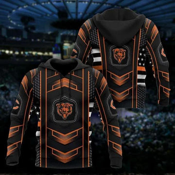 Chicago Bears Logo NFL 3D Hoodie 2, NFL Hoodie Moonbestprint