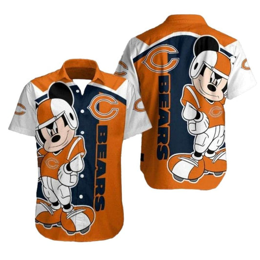 Chicago Bears Mickey Animated Play Hawaiian Shirt - Moonbestprint