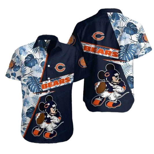 Chicago Bears Mickey Mouse Player Hawaiian Shirt - Moonbestprint