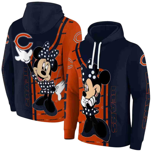 Chicago Bears Minnie Mouse Blue AOP Hoodie -  Moonbestprint