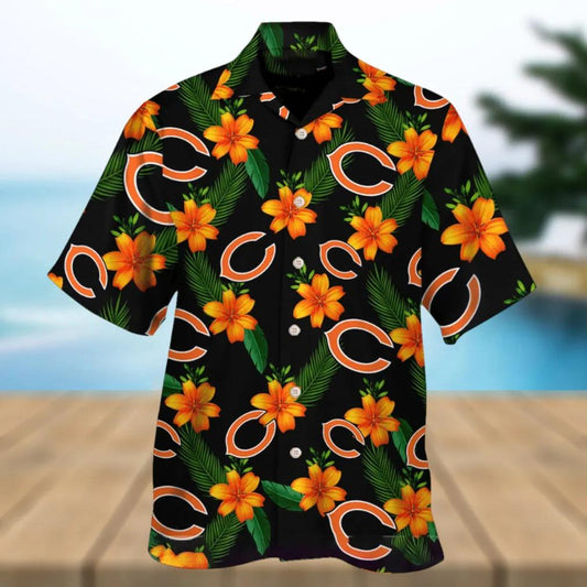 Chicago Bears NFL Great Floral Tropical Team Hawaiian Shirt, NFL Hawaiian Shirt Moonbestprint