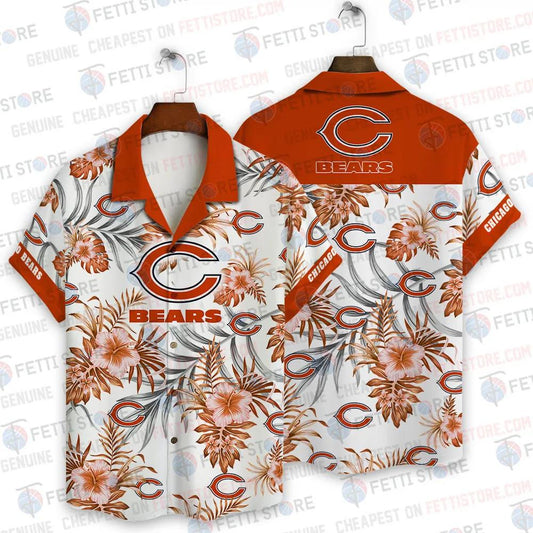 Chicago Bears NFL Pattern Hawaiian Shirt, NFL Hawaiian Shirt Moonbestprint