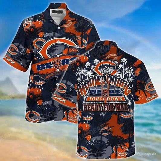 Chicago Bears Nfl Beach Shirt For Sports Best Fans This Summer Hawaiian Shirt, NFL Hawaiian Shirt Moonbestprint