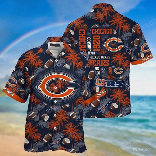 Chicago Bears Nfl Beach Shirt New Gift For Summer Hawaiian Shirt, NFL Hawaiian Shirt Moonbestprint
