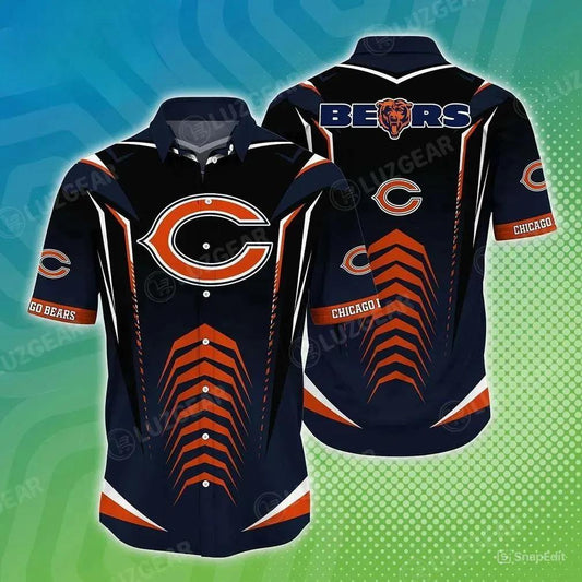 Chicago Bears Nfl Beach Shirt New Hot Trending Gift For Summer Hawaiian Shirt, NFL Hawaiian Shirt Moonbestprint