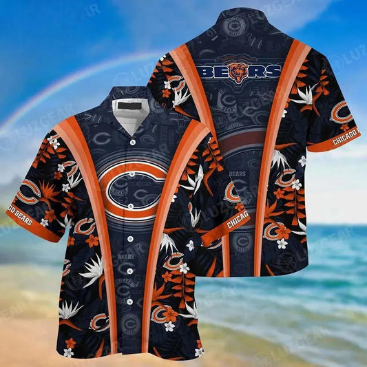 Chicago Bears Nfl Beach Summer Hawaiian Sas Gifts For Sports Football Fans, NFL Hawaiian Shirt Moonbestprint