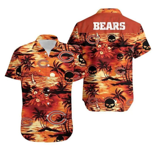 Chicago Bears Nfl Football Hawaiian Graphic Print Short Sleeve Hawaiian Shirt, NFL Hawaiian Shirt Moonbestprint