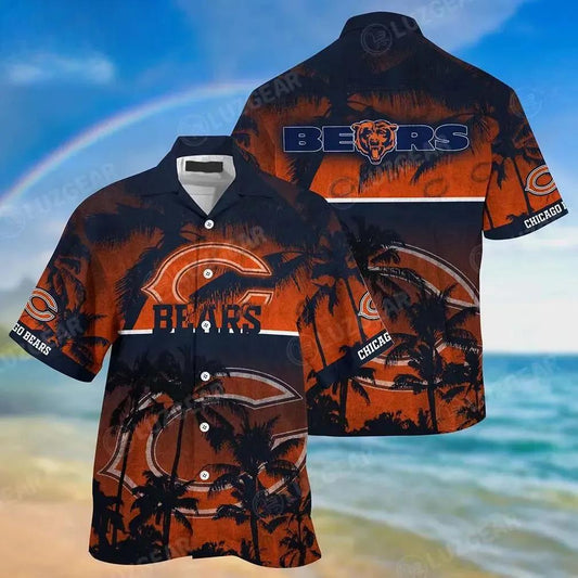 Chicago Bears Nfl Hawaiian Sas Style Tropical Pattern Hot Trending Summer For Awesome Fans, NFL Hawaiian Shirt Moonbestprint