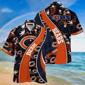 Chicago Bears Nfl Hawaiian Sas With Tropical Pattern For Your Loved Ones, NFL Hawaiian Shirt Moonbestprint