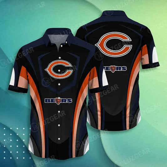 Chicago Bears Nfl Hawaiian Shirt New Collection Trends Summer Best Gift For Sports Fans, NFL Hawaiian Shirt Moonbestprint