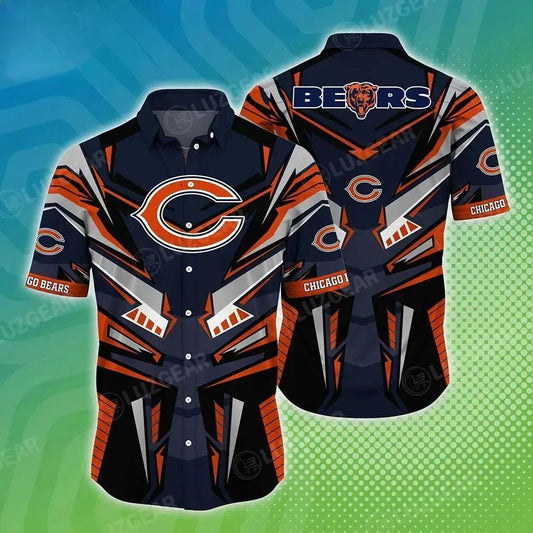 Chicago Bears Nfl Hawaiian Shirt Short Style Hot Trending Summer For Awesome Fans, NFL Hawaiian Shirt Moonbestprint