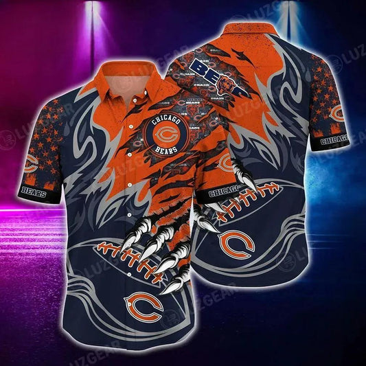 Chicago Bears Nfl Hawaiian Shirt Style Vintage Summer Beach Shirt Best Gift For Fans, NFL Hawaiian Shirt Moonbestprint