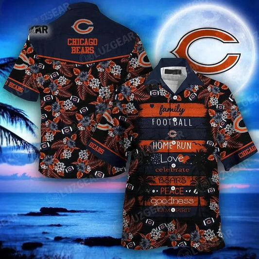 Chicago Bears Nfl Hawaiian Shirt This Summer New Gift For Family Football, NFL Hawaiian Shirt Moonbestprint