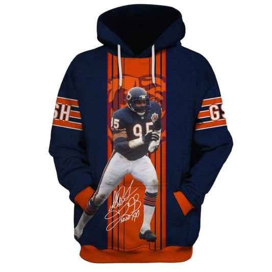 Chicago Bears Richard Dent 95 Signature AOP Hoodie -  Moonbestprint