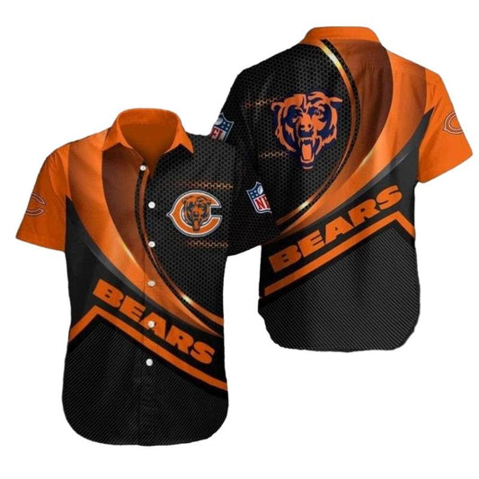 Chicago Bears Sunset Geometry Hawaiian Shirt - Moonbestprint