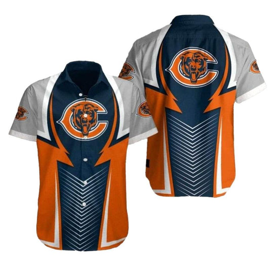 Chicago Bears Symmetry Strike Hawaiian Shirt - Moonbestprint