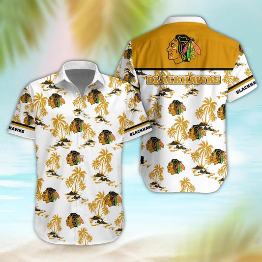 Chicago Blackhawks Aloha Shirt, NHL Hawaiian Shirt Moonbestprint
