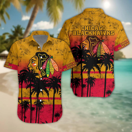Chicago Blackhawks Hawaii Shirt 1, NHL Hawaiian Shirt Moonbestprint