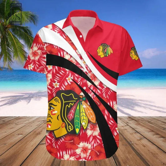 Chicago Blackhawks Hawaii Shirt, NHL Hawaiian Shirt Moonbestprint