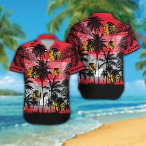Chicago Blackhawks Hawaiian Shirt 1, NHL Hawaiian Shirt Moonbestprint