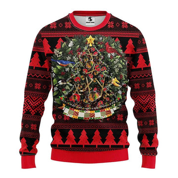 Chicago Blackhawks Tree Christmas Ugly Sweater, NHL Christmas Sweater Moonbestprint