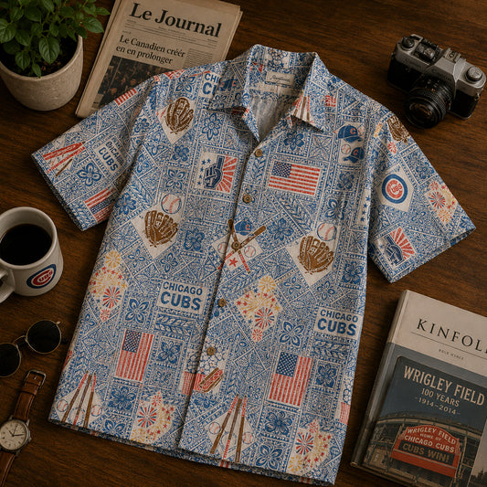 Chicago Cubs Blue Americana 2026 Hawaiian Shirt – Moonbestprint