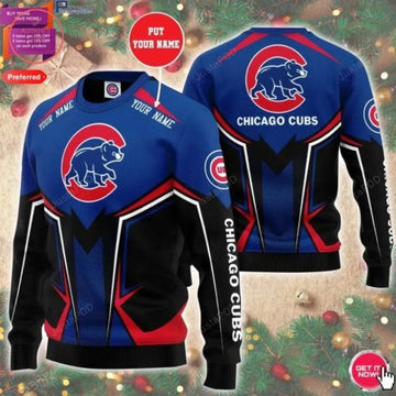 Chicago Cubs For Fans Custom Ugly Christmas Sweater, MLB Christmas Sweater Moonbestprint