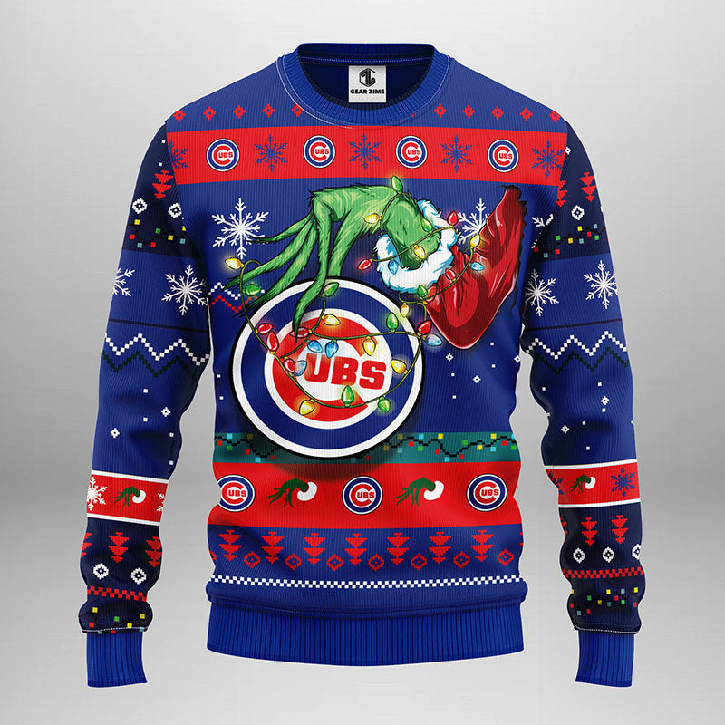 Chicago Cubs  Grinch Ugly Christmas Sweater, Grinch Xmas Sweater Moonbestprint