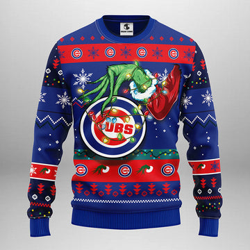 Chicago Cubs  Grinch Ugly Christmas Sweater, Grinch Xmas Sweater Moonbestprint