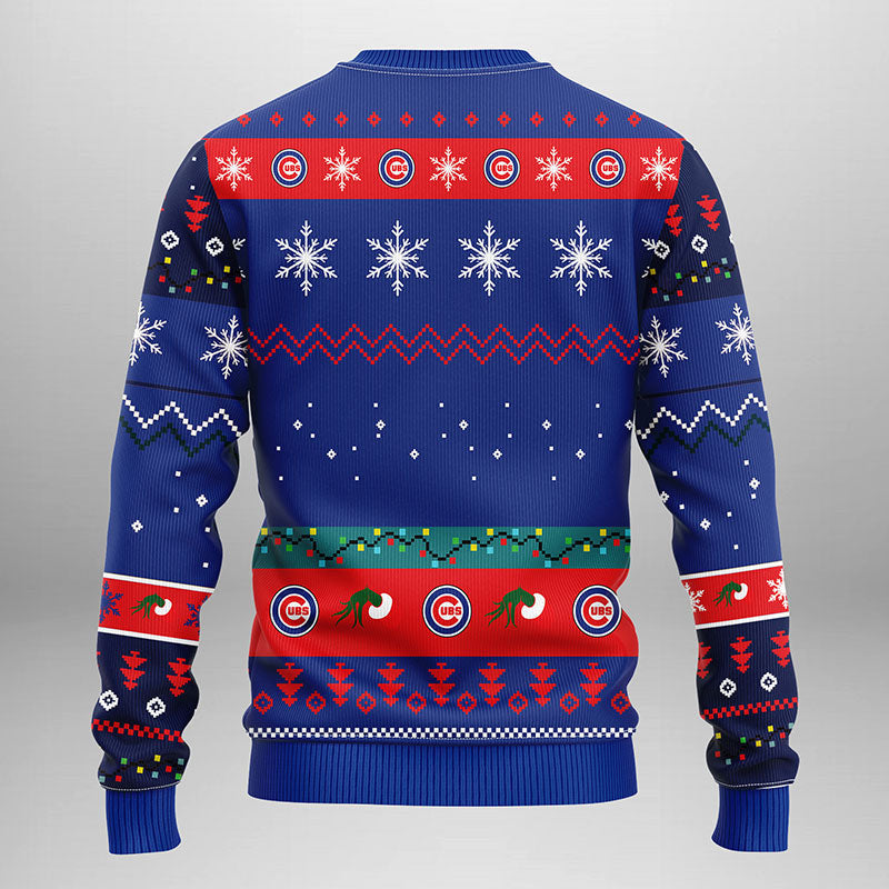 Chicago Cubs  Grinch Ugly Christmas Sweater, Grinch Xmas Sweater Moonbestprint