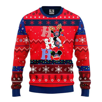 Chicago Cubs Hohoho Ugly Christmas Sweater, MLB Christmas Sweater Moonbestprint