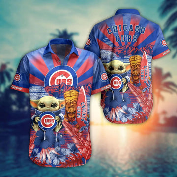Chicago Cubs MLB Baby Yoda Hawaiian Shirt, MLB Hawaiian Shirt Moonbestprint