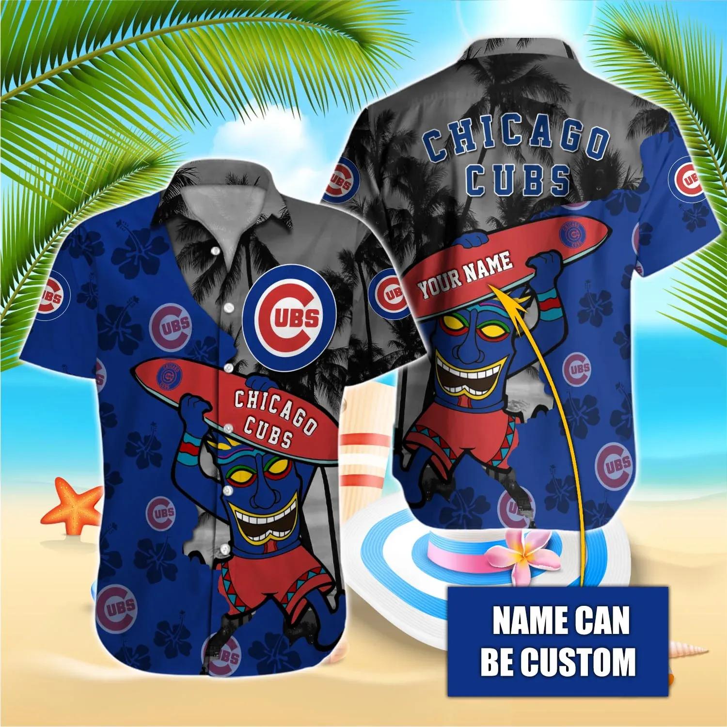 Chicago Cubs MLB-Hawaiian Shirt Custom, MLB Hawaiian Shirt Moonbestprint