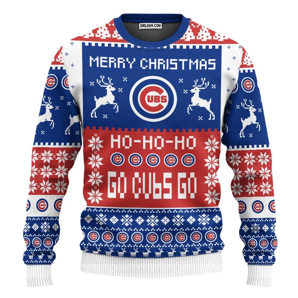 Chicago Cubs Merry Christmas Ugly Christmas Sweater, MLB Christmas Sweater Moonbestprint