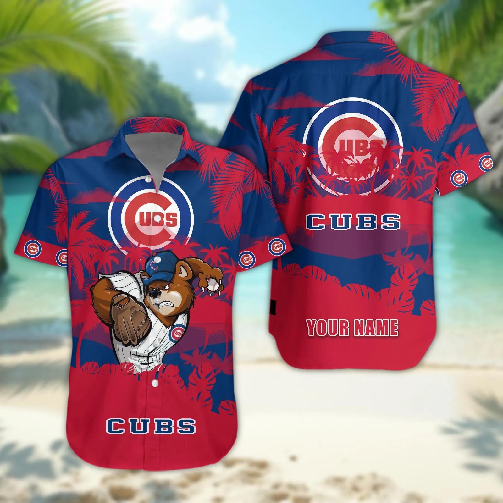 Chicago Cubs Personalized Hawaiian Shirt – Custom Name, MLB Hawaiian Shirt Moonbestprint