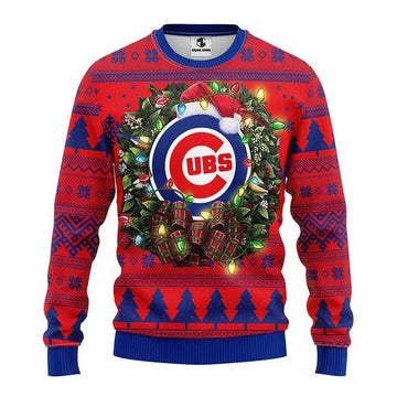 Chicago Cubs Santa Hat  Ugly Christmas Sweater, MLB Christmas Sweater Moonbestprint