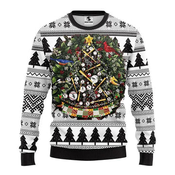 Chicago White Sox Christmas Tree Ball Ugly Christmas Sweater, MLB Christmas Sweater Moonbestprint