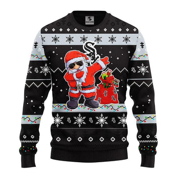 Chicago White Sox Dabbing Santa Claus Ugly Christmas Sweater, MLB Christmas Sweater Moonbestprint