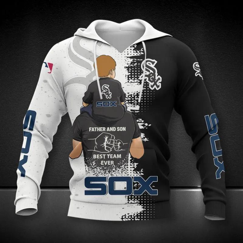 Chicago White Sox Dad And Son All Over Print Apparel, MLB Hoodie Moonbestprint