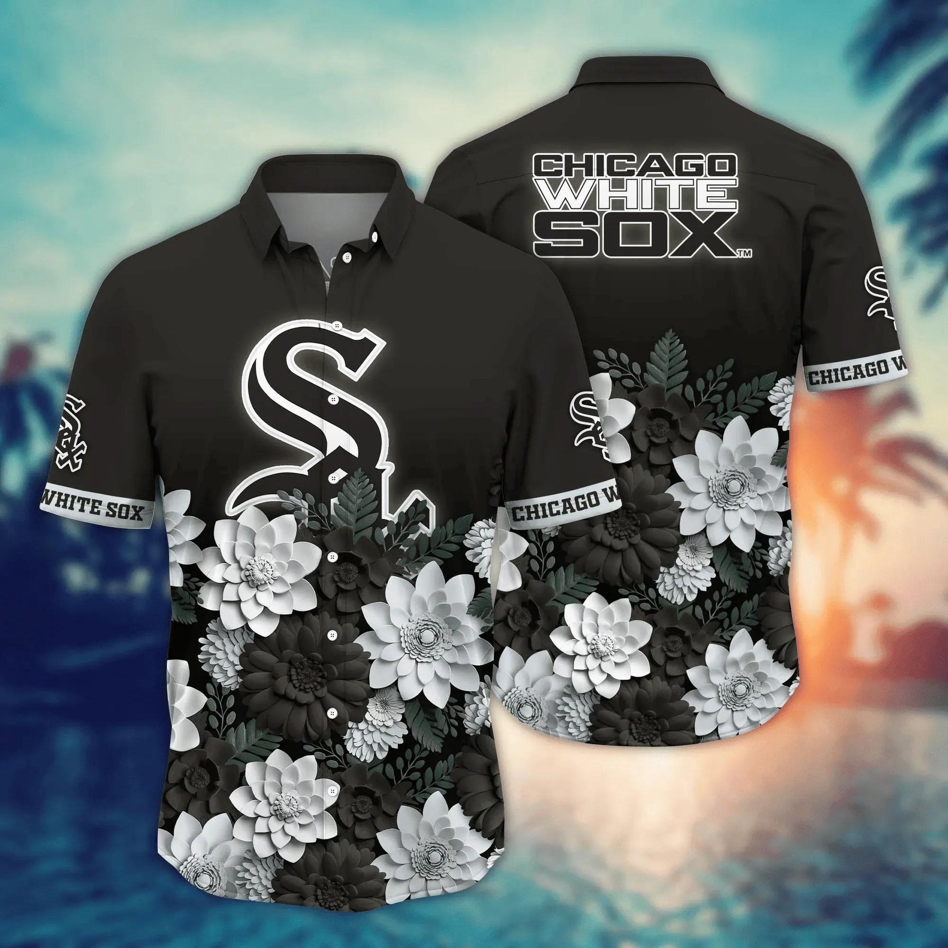 Chicago White Sox Flower Hawaii Shirt For Fans, Summer Baseballl Shirts, MLB Hawaiian Shirt Moonbestprint