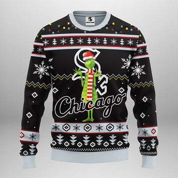Chicago White Sox Funny Grinch Ugly Christmas Sweater, Grinch Xmas Sweater Moonbestprint