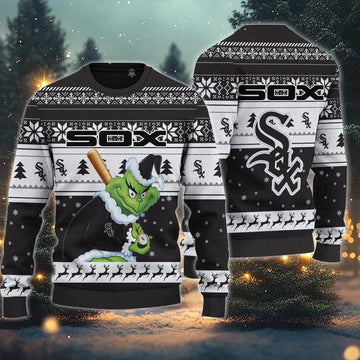 Chicago White Sox Grinch Stolen Ugly Christmas Sweater, MLB Christmas Sweater Moonbestprint