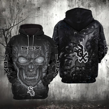 Chicago White Sox Lava Skull 3D Hoodie, MLB Hoodie Moonbestprint