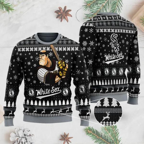 Chicago White Sox Mascot Ugly Christmas Sweater, MLB Christmas Sweater Moonbestprint