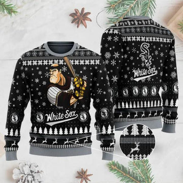 Chicago White Sox Mascot Ugly Christmas Sweater, MLB Christmas Sweater Moonbestprint