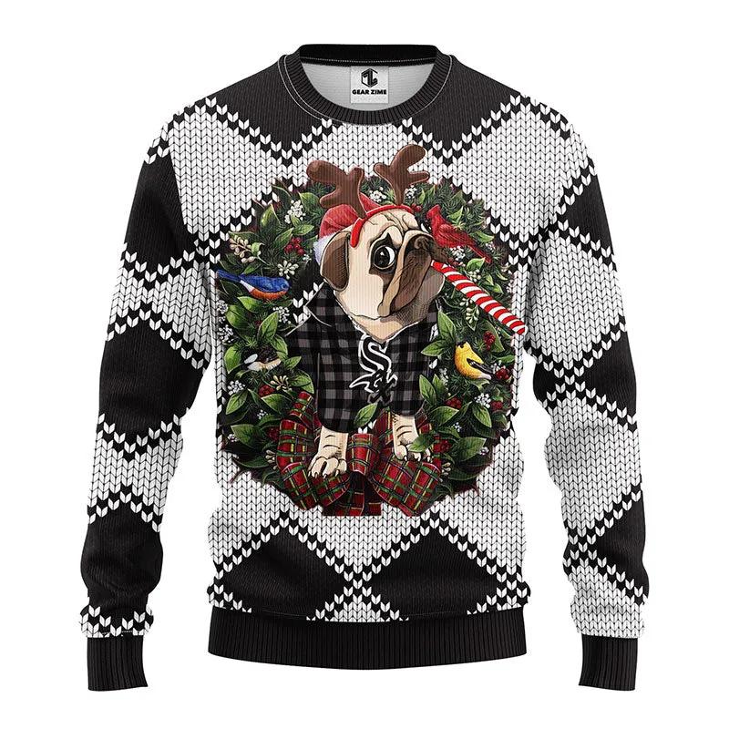 Chicago White Sox Pub Dog Ugly Christmas Sweater, MLB Christmas Sweater Moonbestprint