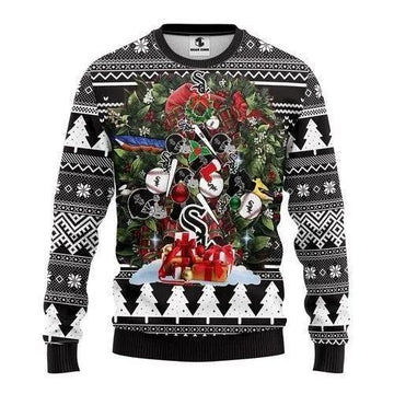 Chicago White Sox Tree Christmas Ugly Sweater, MLB Christmas Sweater Moonbestprint