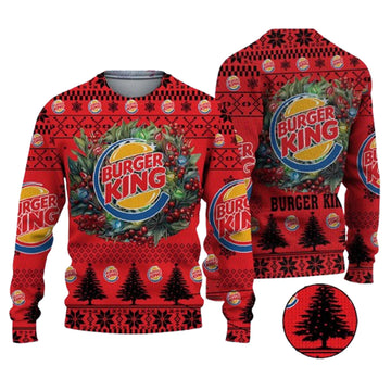 Christmas 2024 Burger King Logo Ugly Christmas Sweater – Moonbestprint